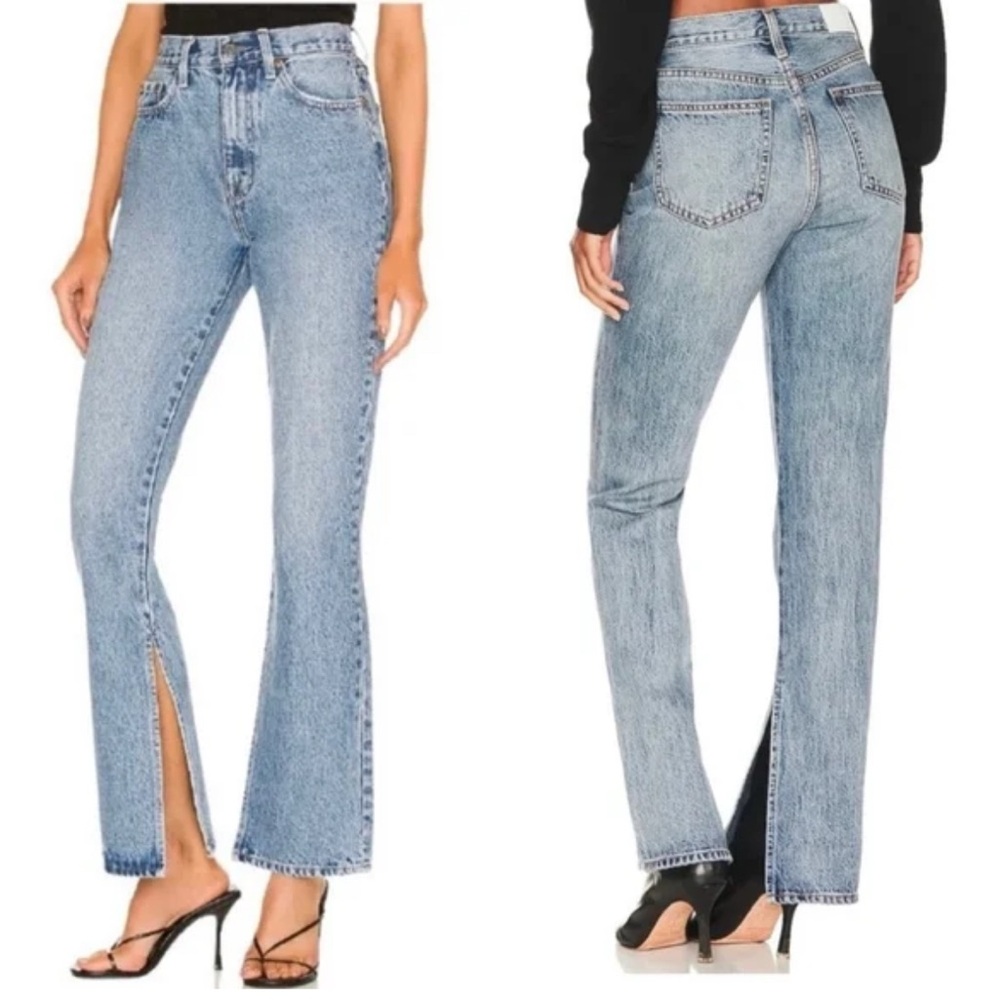 Pistola Blue Flare Wide Leg Jeans